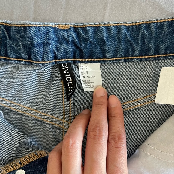Divided Highwaist Distressed Button fly Jeans cutoff Shorts size US8 - Picture 11 of 14